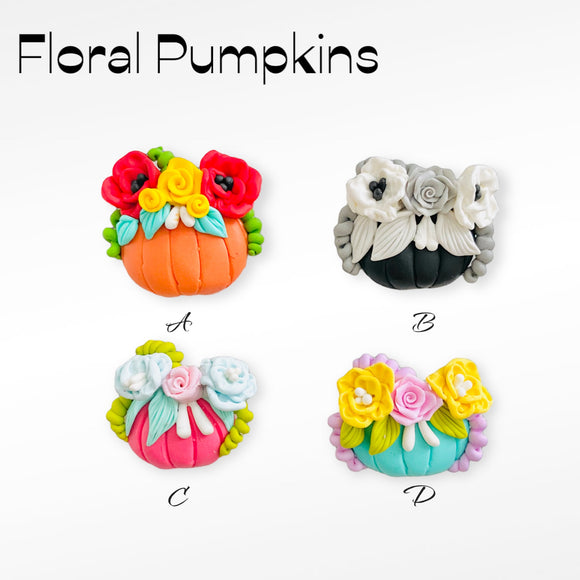 floral pumpkins