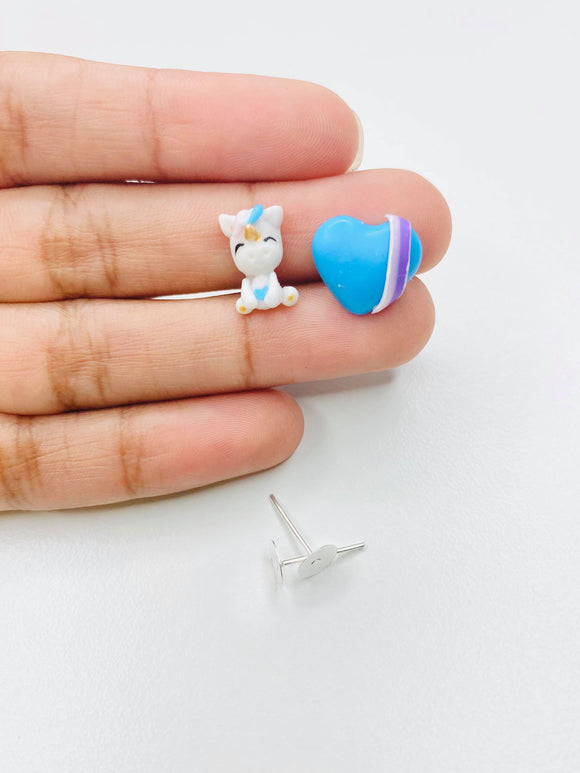 Tiny Unicorn with Blue heart