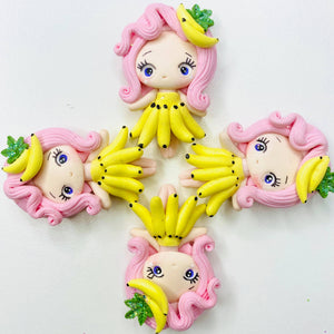 Handmade polymer clay embellishment for bows, badges, arts and crafts. 